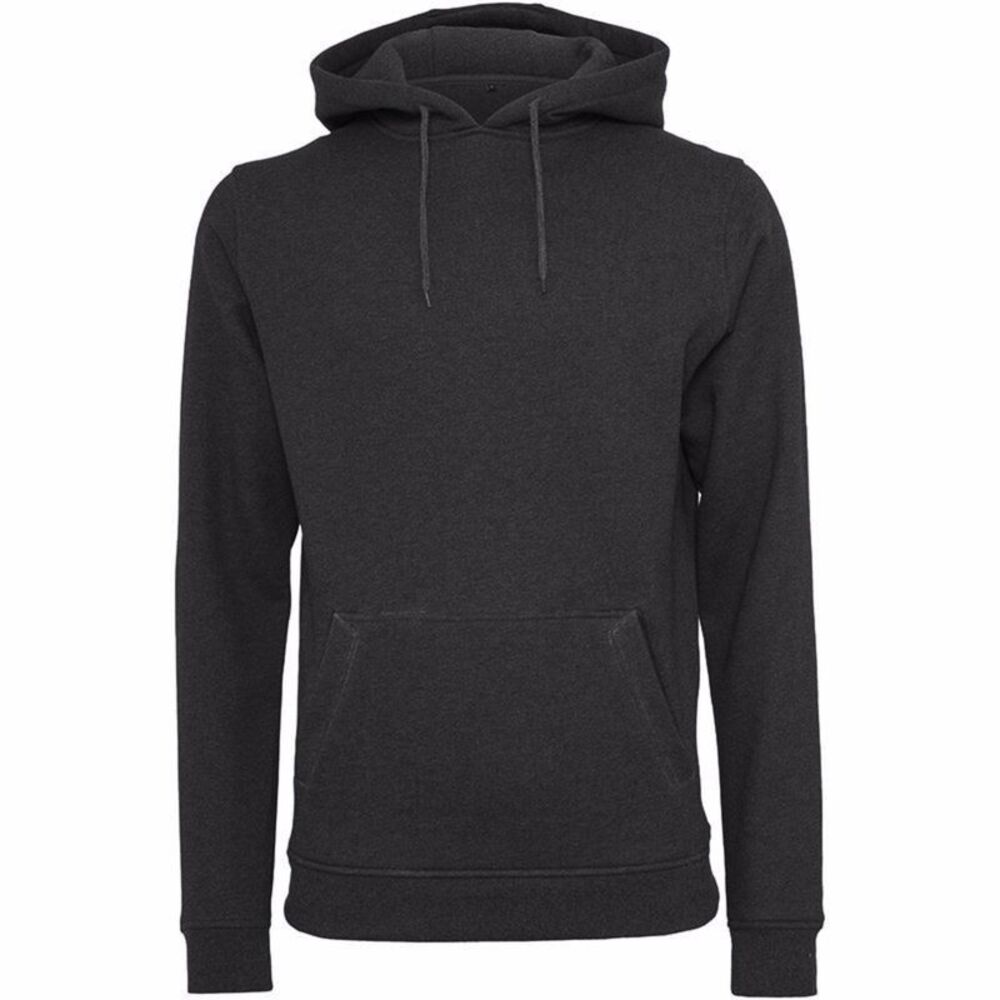 Build Your Brand Mens Heavy Pullover Hoodie / Black